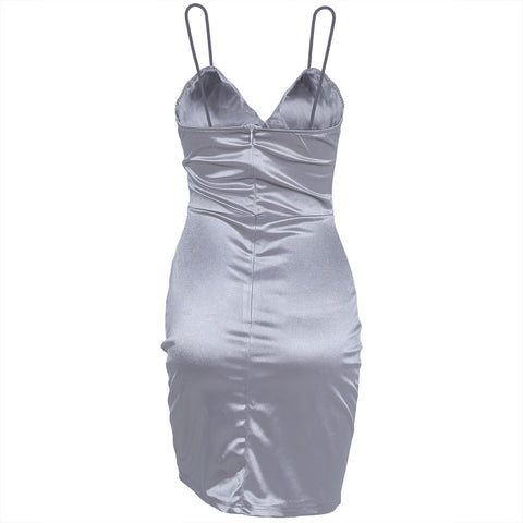 Image of Sexy Spaghetti Strap Diamond Body-con Women's Mini Dresses