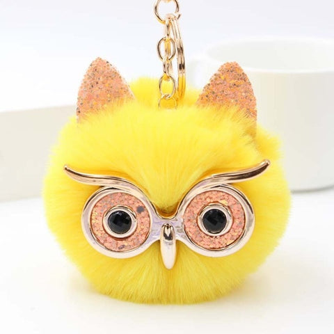 Image of Chic Fashion Lovely Sequin Ear Owl Keychain