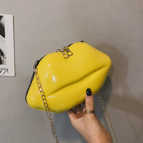 Image of Trendy Fashion Lips design Women's Cross-body Handbags
