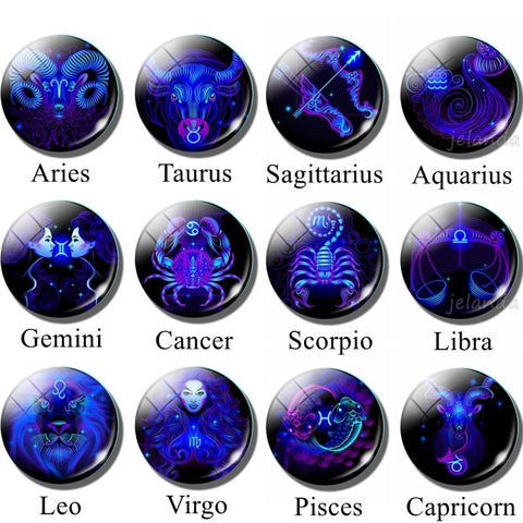 Image of Gorgeous Luminous 12 Zodiac Constellation Keychain  Ball