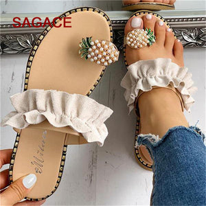 Hot Sale Pineapple Fashion Flat Spring-Summer Women's Sandals