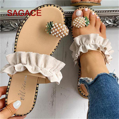 Image of Hot Sale Pineapple Fashion Flat Spring-Summer Women's Sandals