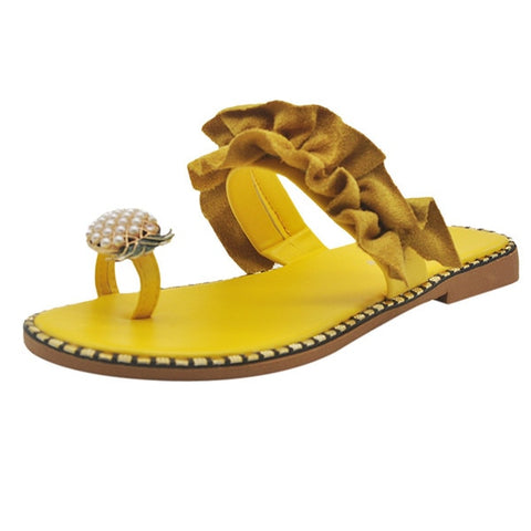 Image of Hot Sale Pineapple Fashion Flat Spring-Summer Women's Sandals