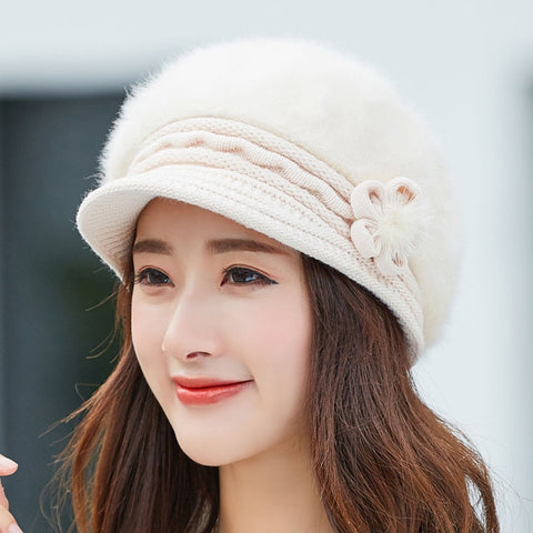 Image of Fabulous Stylish Knitted Faux Fur Winter Beanie. (Hat, cap, or Beret)