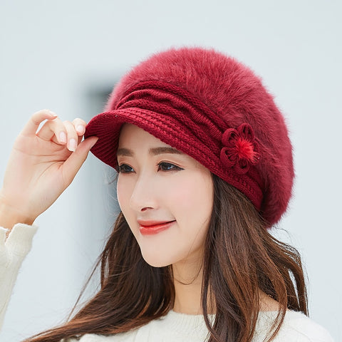 Image of Fabulous Stylish Knitted Faux Fur Winter Beanie. (Hat, cap, or Beret)