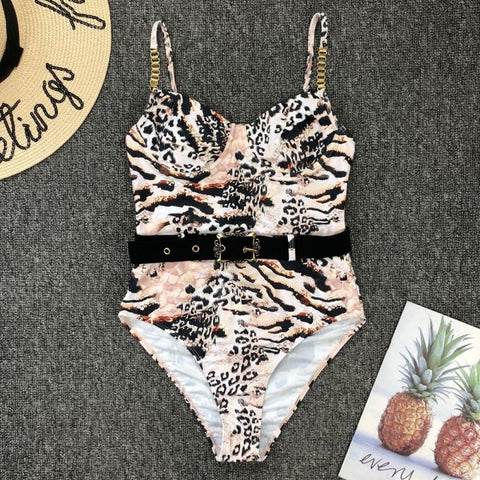 Image of Be you Sexy Leopard Belt Swimwear