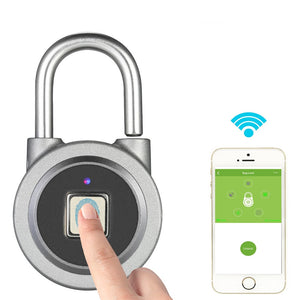 Fingerprint Smart  Waterproof Lock APP Button Password Unlock Anti-Theft Padlock  for Android IOS System