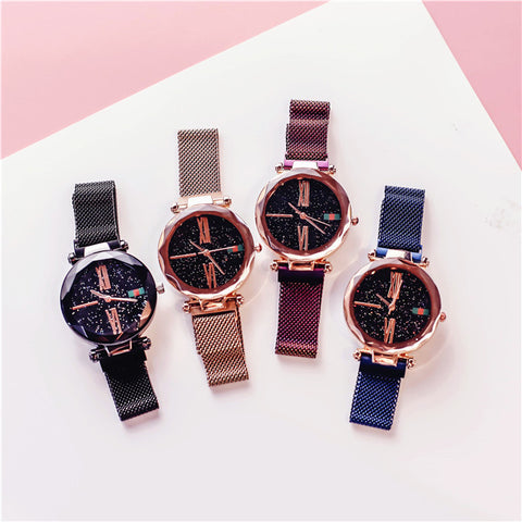 Image of Luxury Casual Sky Fashion Watch with Magnetic Buckle for Women