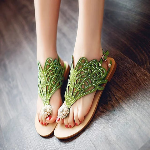 Image of OMG! Stunning Gladiator Style Women's Flats Luxury Sandals