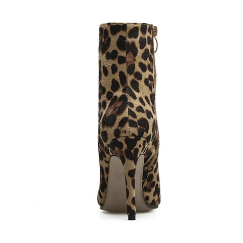 Image of Fashion Leopard Print Women's Ankle Boots
